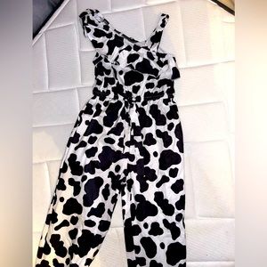 Girls 7/8 cow print romper
